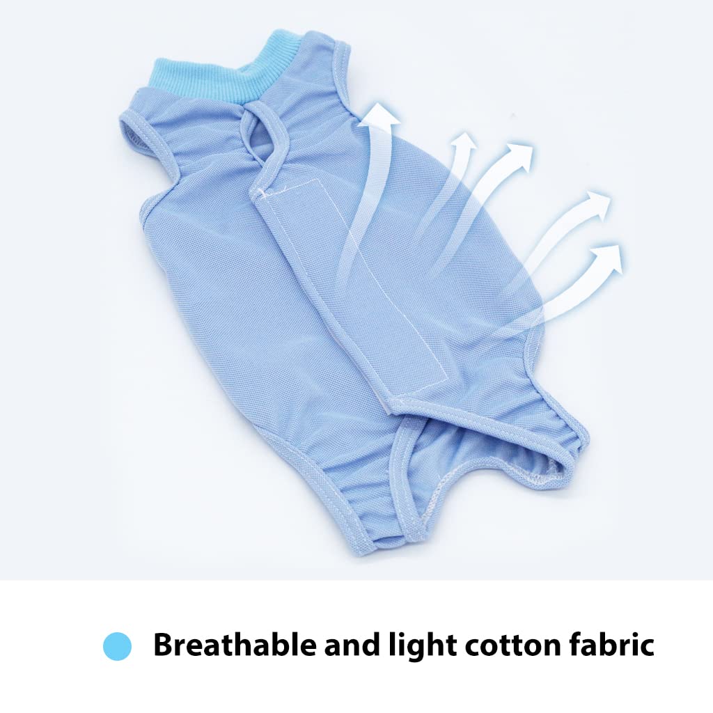 Qpets Cat Recovery Suit After Surgery Cat Clothes for Abdominal Wounds, Fix Wound Wrap, Cat Surgery Suit for Surgery Recovery, Cat Clothes with Adjustable Closure(M, Blue) Qpets Cat Recovery Suit After Surgery Cat Clothes for Abdominal Wounds, Fix Wound Wrap, Cat Surgery Suit for Surgery Recovery, Cat Clothes with Adjustable Closure(M, Blue)
